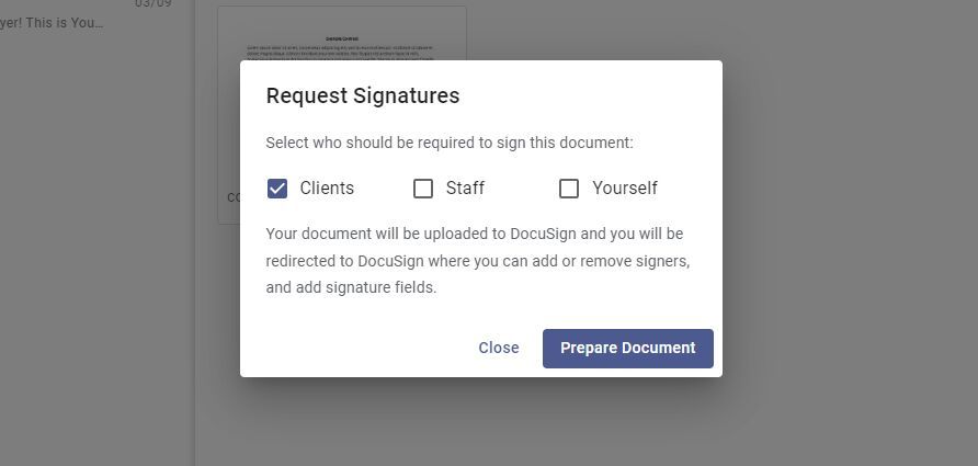 Selecting signers