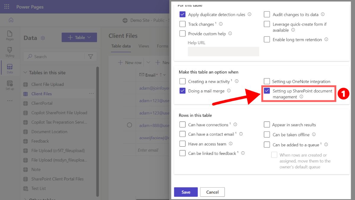 Selecting SharePoint document management