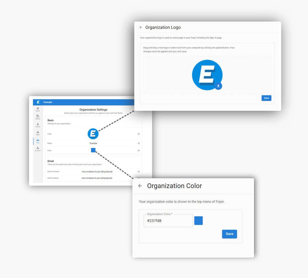 Customizing your organization logo and colors