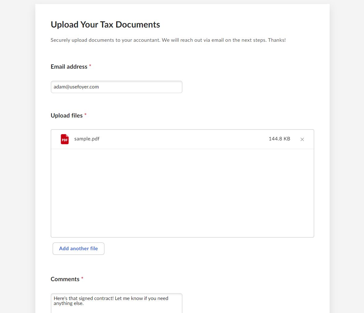 Client uploading files via box client portal