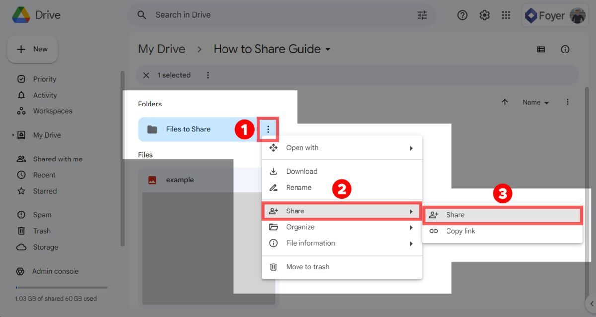 Sharing a Folder with Clients in Google Drive