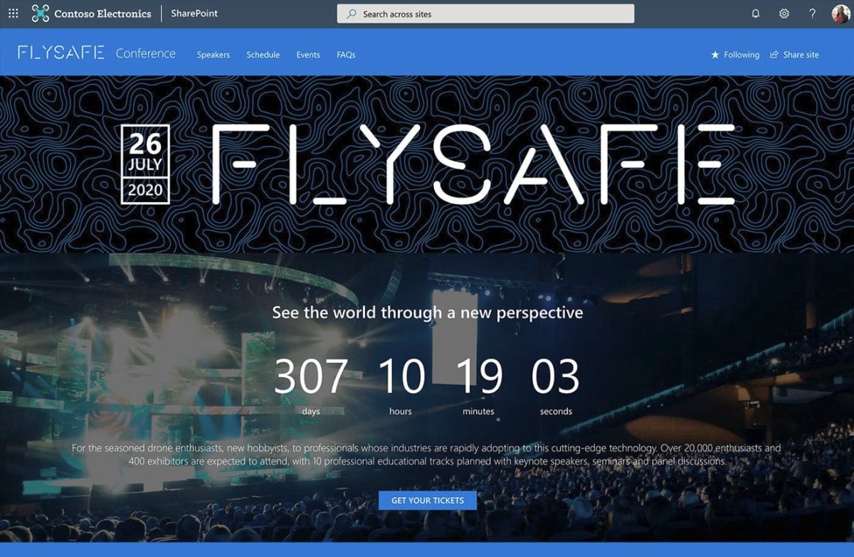 Fly Safe Conference SharePoint Website