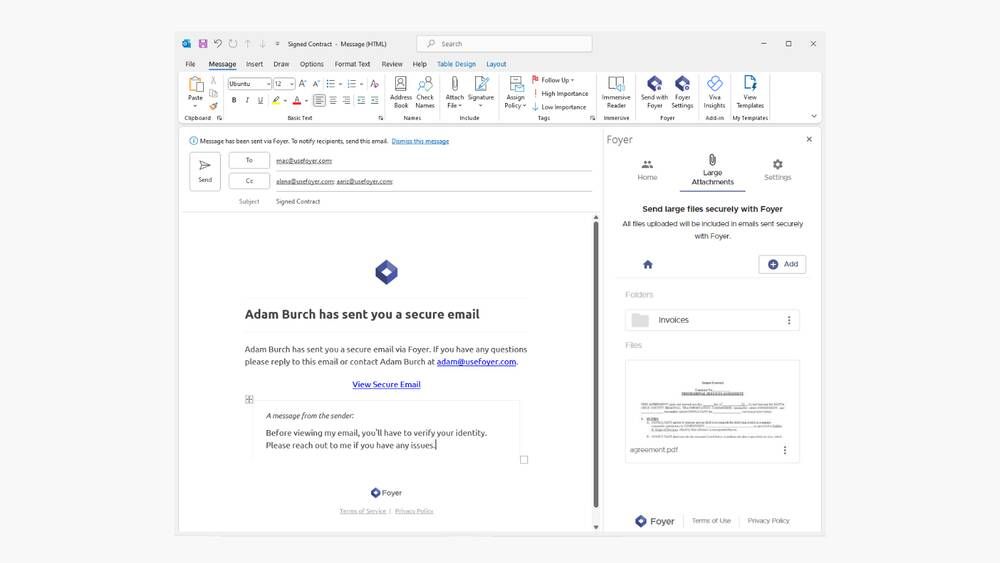 Foyer Secure Email