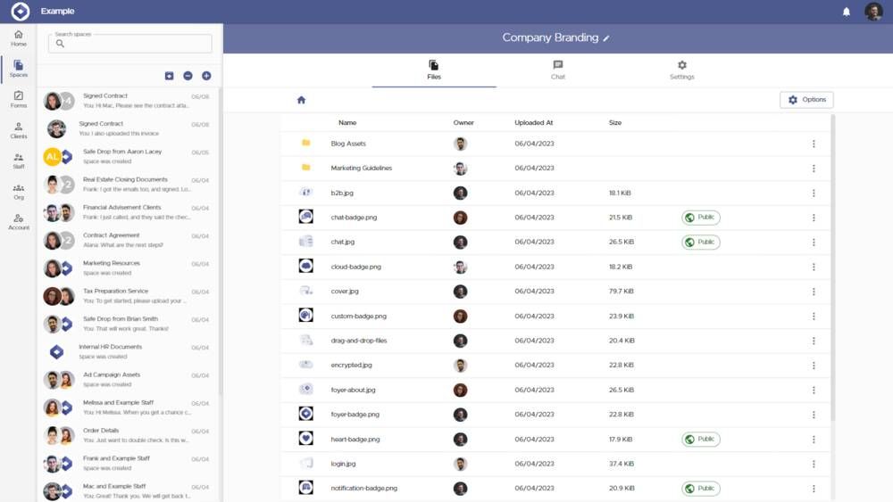 Foyer a secure file sharing portal