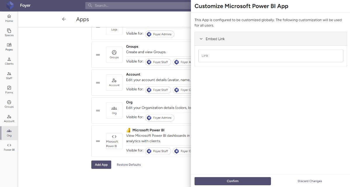 Customizing Power BI Customer Portal App