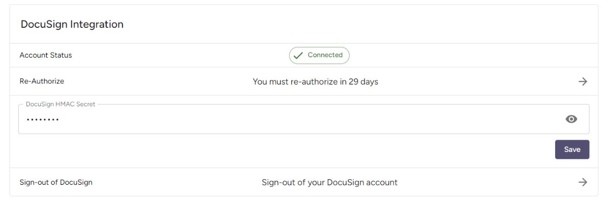 DocuSign Integration options