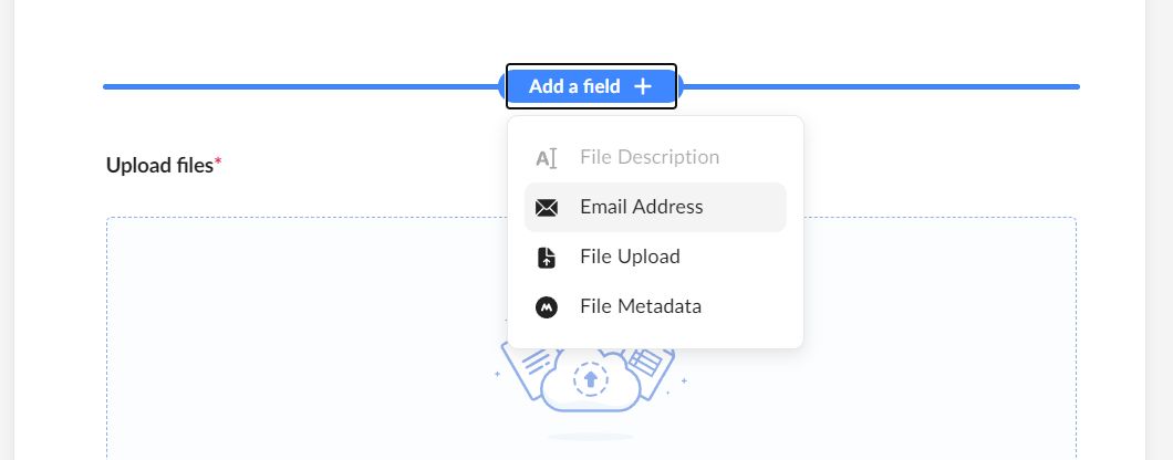 Adding an email address to a file request