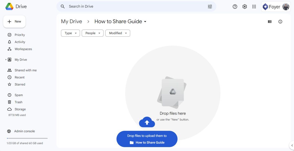 Creating a Folder to Receive Files From Clients in Google Drive