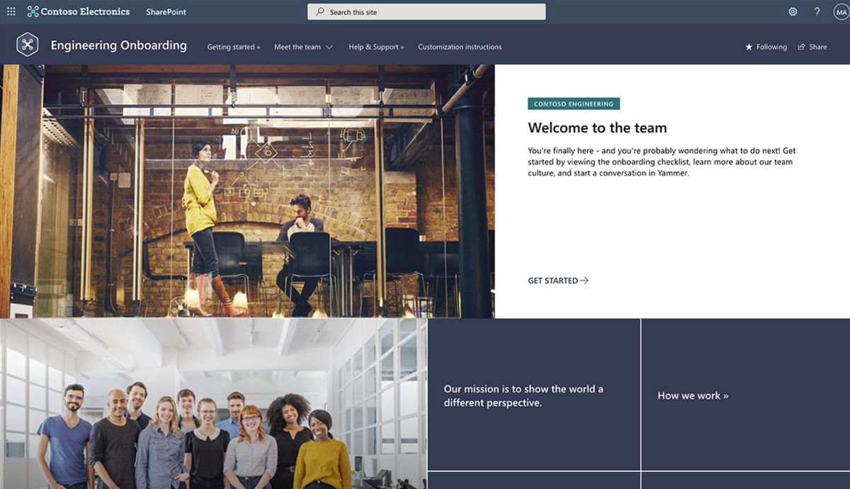 New Employee Onboarding Site SharePoint Example