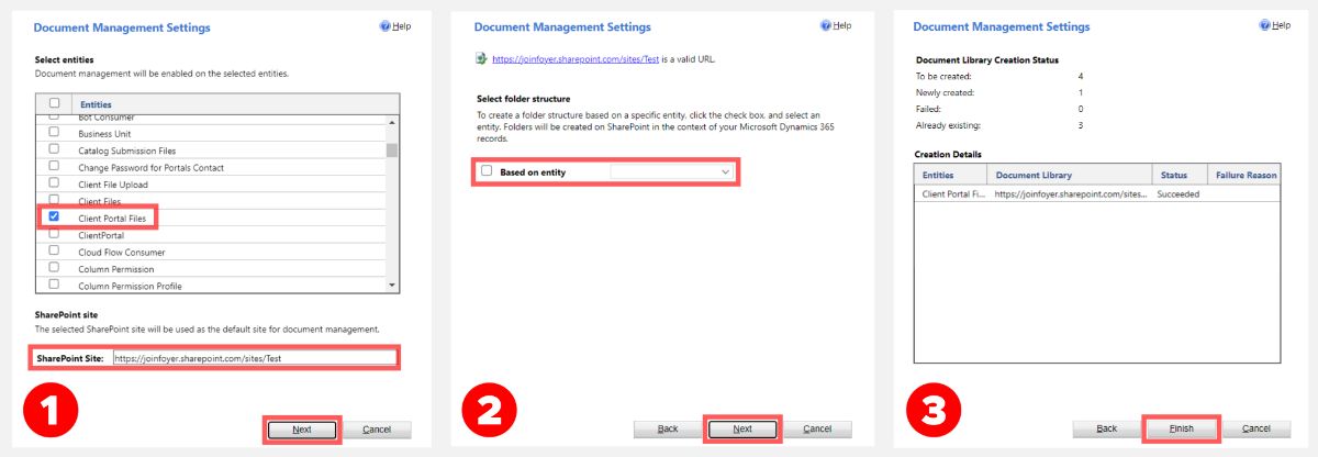 Setting up Document Management settings