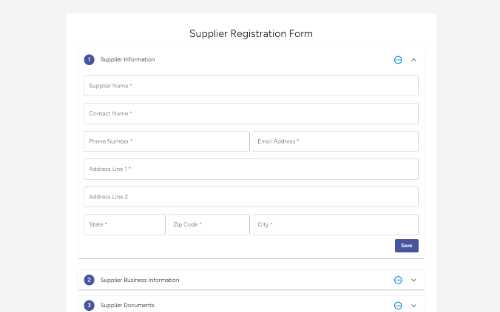 Supplier Registration Form