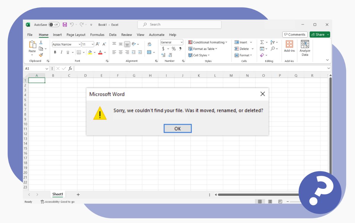 How to Fix the "Sorry We Couldn't Find Your File" Error [For Excel & Word] 